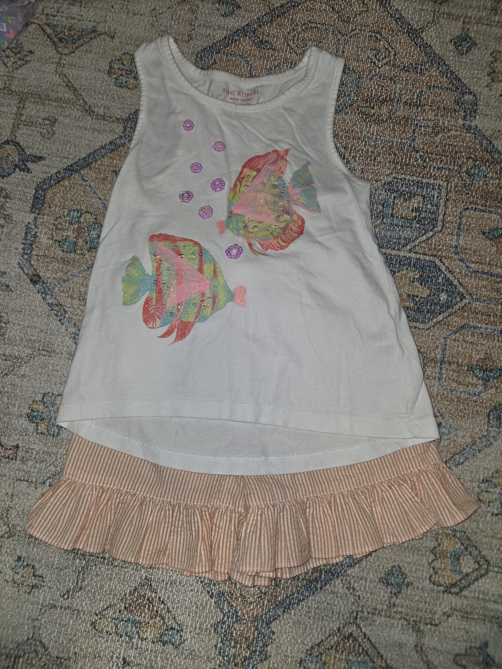 Isaac Mizrahi Shirt And Short Set, Size M (5-6)